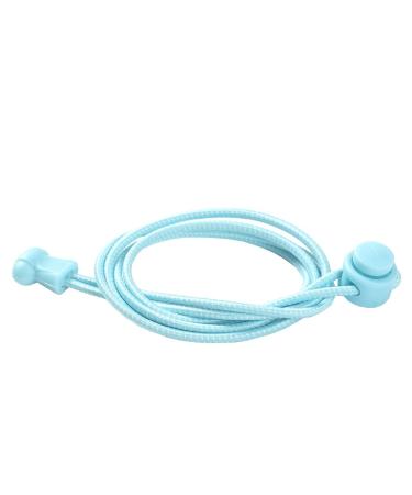 Bupimufi laces without tying Elastic rubber shoe straps elastic quick lock elastic shoelaces children shoes accessories light blue & white