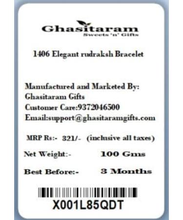 Ghasitaram Gifts 1406 Elegant rudraksh Bracelet - Buy Online on GoSupps.com