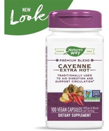 Nature's Way Extra Hot Cayenne 100 Capsules - Pack of 2 | Boost Metabolism & Wellness - Buy Online on GoSupps.com