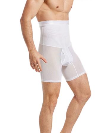 OLIns Men's Boxer Shorts - Compression Shapewear Trousers | Functional Body Shaper Underwear - M White - Buy Online on GoSupps.com