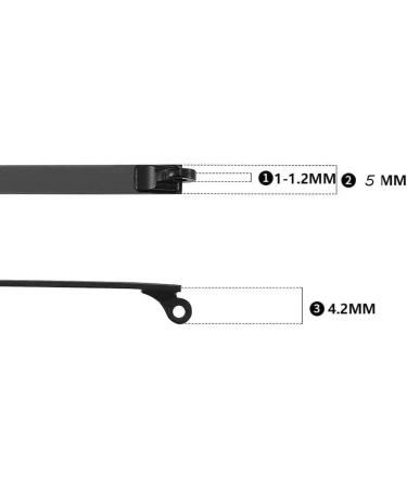 DeeboW Replacement Temples for Glasses | Metal Glass Legs | 1 Pair of 5mm Repair Parts for Frames - Buy Online on GoSupps.com
