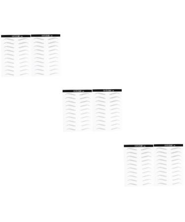 Beavorty 6 Sheets Pairs Faux Eyebrow Artificial Eyebrow Patch Eyebrow Stickers Makeup Tools Disposable 3d