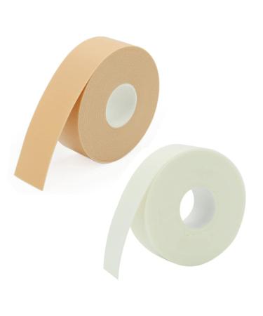 2 Rolls Feet Moleskin Tape Roll Foot Care Tape Foot Heel Sticker for Feet Toe Finger Hand Prevent Skin Hand and Foot Abrasions