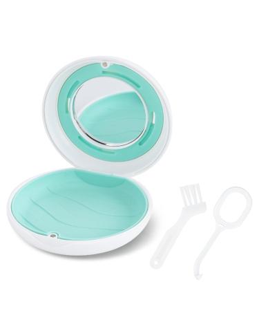 Bzeprs braces prosthesis dose with mirror and breathable holes braces for mouth protection orthodontic braces (white container + distance tool + brush)