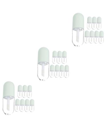 DOITOOL 24 Pcs Lip Gloss Tube Lip Gloss Bottle Lip Oil Tubes Empty Lipstick Tubes Transparent Empty Tubes Lip Gloss Base Lip Tint Lip Gloss Supplies Travel Cosmetic Filling Plastic Pp 5.5x2x2cmx3pcs Greenx3pcs