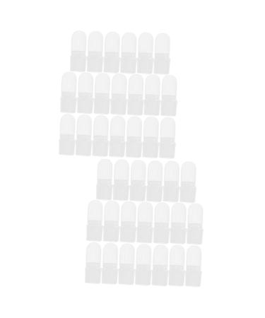 Mipcase 60 Pcs Nail Case Polish Varnish Cover Milk Gel Nail Polish Stickers for Adults Nail Art Tools Finger Nail Protector Skincare Tools White Plastic Manicure Protective Case 4x2cmx2pcs Whitex2pcs