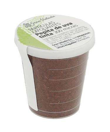 GRAN VELADA Grape Chip Exfoliating Particles 300 Micron Ink | High Mineral and Antioxidant Content | Ideal for Scrubs and Soaps | Ingredients: Vitis Vinifera Red Seed Powder | 500cc