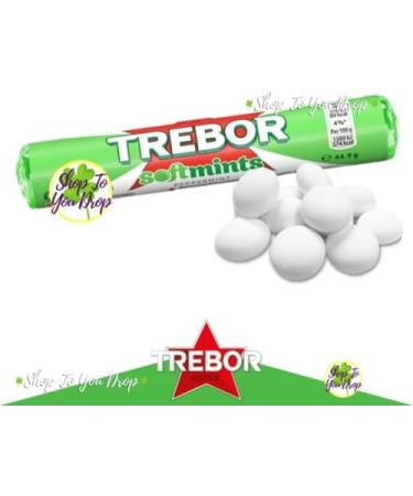 Trebor Softmints Peppermint 14 x 42g Rolls Bundle with Silver Window Lid Refillable Tin - Buy Online on GoSupps.com