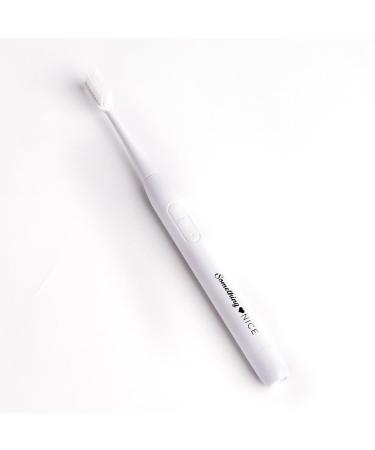 SOMETHING NICE Electric Toothbrush for Adults - 18 000 Vibrations Per Minute Travel Electric Toothbrush with Case | Dentist Approved Soft Bristles & Ergonomic Design | Electric Toothbrush for Braces White & Gold