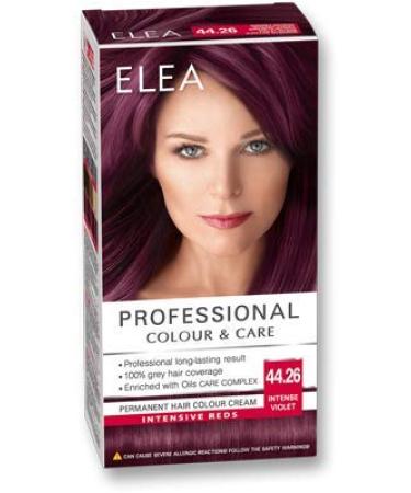 ELEA PROFESSIONAL PERMANENT HAIR COLOUR CREAM 44.26 Intense Violet WITH OIL CARE COMPLEX