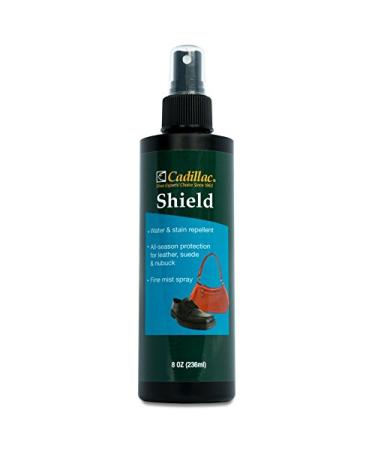 Cadillac Shield Water and Stain - Leather and Fabric Protector Spray - Great for Shoes - 5.5 oz - Waterproof and Protect Suede, Leather, Nubuck, Fabric, Nylon, Polyester & More 8 oz
