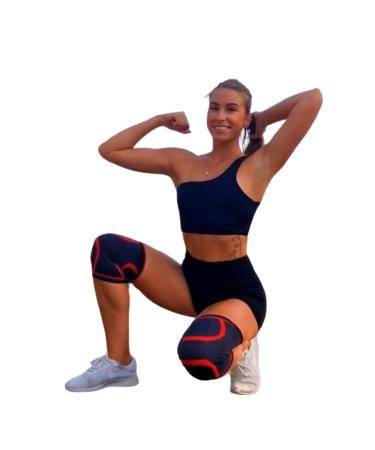 2-Pack Knee Brace Sleeve for Pain Relief & Recovery | Perfect for Sports Walking & All-Day Comfort - XX-Large in Black & Red - Buy Online on GoSupps.com