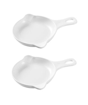 MAGICLULU Snail Plate 2 Pcs Baked Snails France Ceramics White Ceramic Snail Dish 21X16.4CMx2pcs Whitex2pcs