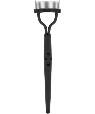 Eyelash Comb Separator Eyelash Comb Folding Reusable Stainless Steel Eyelash Separator with Cover Cosmetic Tool Black - Buy Online on GoSupps.com