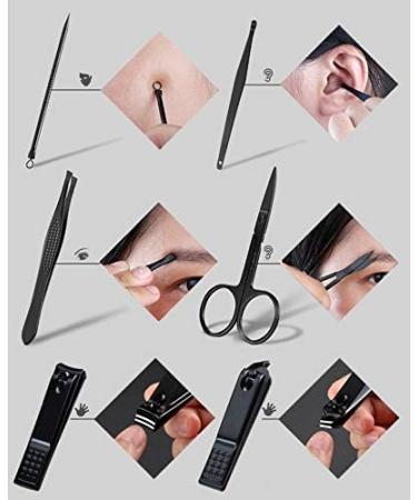 OPKDE 18 in 1 Nail Art Manicure Tools Pedicure Kit Scissor Tweezer Ear Pick Utility Toe Nail Clipper Facial Care Tool New(01) - Buy Online on GoSupps.com