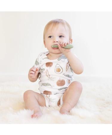 ezpz Baby-Led Toothbrush - Sage | Best for Infant Oral Care | International Shipping Available - Buy Online on GoSupps.com
