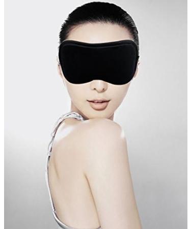 Ultra-Soft Velvet Sleep Mask & Blindfold for Comfortable Travel, Shift Work, and Meditation - Black - Buy Online on GoSupps.com