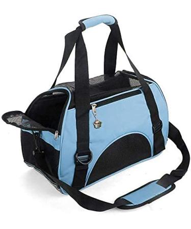 ZaneSun Cat Carrier,Soft-Sided Pet Travel Carrier for Cats,Dogs Puppy Comfort Portable Foldable Pet Bag Airline Approved Small Blue