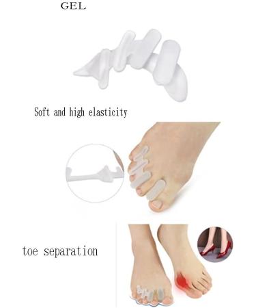 DEAVER Hallux Valgus Corrector Insoles - Toe Separator Gel Spreader for Foot Bone Overlapping Correction - 4 Pair Set for Men and Women - Instant Pain Relief - Buy Online on GoSupps.com