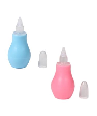 Baby Nasal Aspirator Manual Nasal Aspirator Nasal Cleaner for Newborns Toddlers Runny Nose Stuffy Noses Pink & Blue