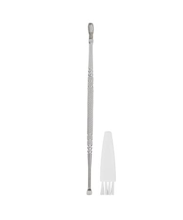 Earwax Curette Remover | Double Head Glossy Ear Spoon for Itching Relief at Home - Silver - Buy Online on GoSupps.com