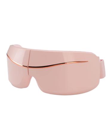 Eye massager with heating function intelligent Bluetooth USB music eye massage device for relaxation multi -frequency vibration reducing eye fatigue and improvement of sleep (pink)