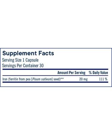 Flora Ferritin+ Plant-Based Iron - 30 Vegan Delayed Release Capsules - Buy Online on GoSupps.com