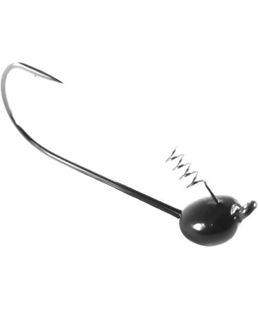 Reaction Tackle Tungsten Shaky Head Jigs - 1/4 oz Black (5-Pack) - Buy Online on GoSupps.com