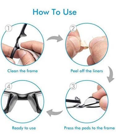 Soothing Silicone Adhesive Eyeglass Nose Pads - 20 Pairs for Comfortable Wear - Buy Online on GoSupps.com