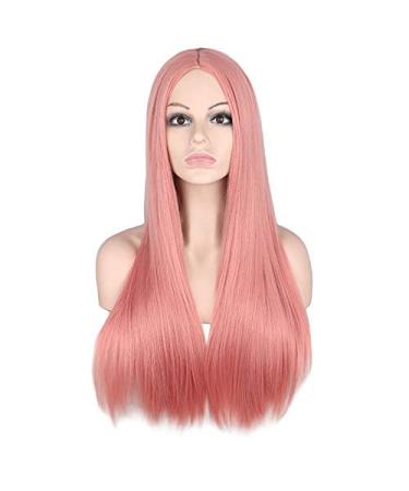 SUNNYBLUEE Long Straight Middle Wig - Heat Resistant Synthetic Hair in Black White Pink Orange Purple & Gray | Best Quality Fashion Wigs for Every Occasion - Buy Online on GoSupps.com
