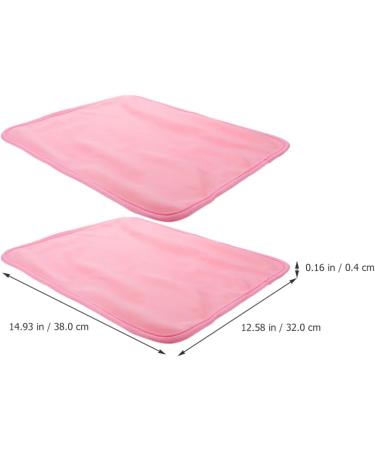 FRCOLOR 2pcs Reusable Castor Oil Compress Cloths - Soothing Absorbent Flannel for Abdomen & Joints - Relaxing Relief (Pink - Buy Online on GoSupps.com
