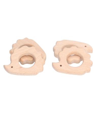 Set of 5 Natural Beech Wood Hedgehog Teething - Safe and Soothing for Baby Gums - Perfect for Teething Necklace or Bracelet - Buy Online on GoSupps.com