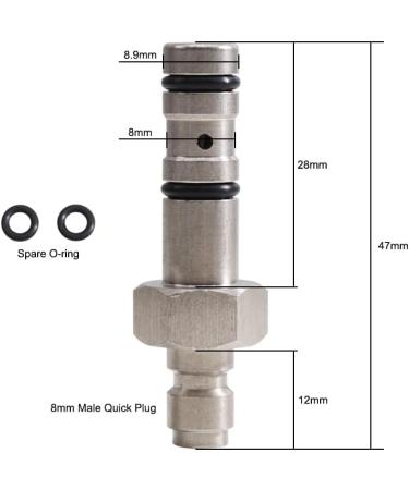 Tuxing PCP Paintball Filling Probe - 9mm Quick Charging Tool for Evanix Logun Weuly FX Hatsan Air Rifles | Stainless Steel Fittings - Buy Online on GoSupps.com