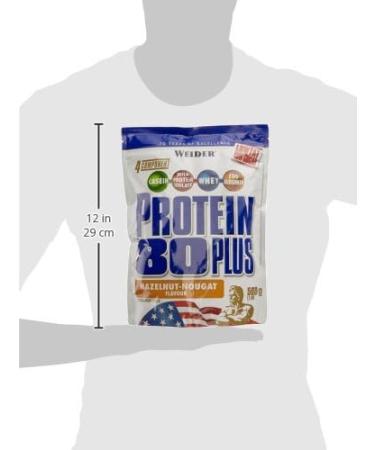 Weider Protein 80 Plus Powder - 2 Pack Chocolate Hazelnut Nougat | Low-Carb Multi-Component Casein & Whey Mix (2x500g) - International Shipping - Buy Online on GoSupps.com
