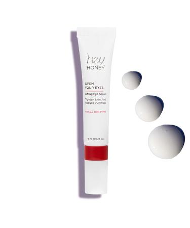 Hey Honey Open Your Eyes Lifting Eye Serum | Under Eye Cream for Dark Circles & Puffiness | Around The Eyes Hydration | Suitable For Sensitive Aging Skin | Delivers A Bright Rested look | 0.5 oz. - Buy Online on GoSupps.com