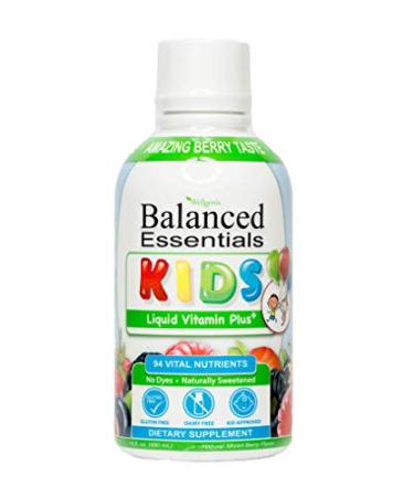 Wellgenix Balanced Essentials Liquid Kids Vitamin - Nutritional Multivitamin for Picky Eaters - Boost Children Immune System and Overall Health 16 Oz (1)