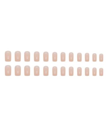 Justotry 24-Piece Pale Orange Glossy Press-On Nails | Artificial Square Fake Nails for Women | Short Motif Nail Art - Buy Online on GoSupps.com
