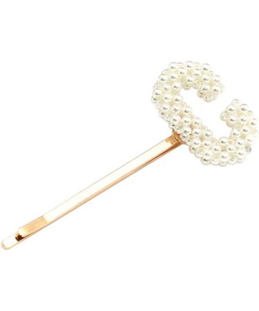 BIUDECO 1pc Metal Snaps Teen Girl Hair Accessories Hair Pieces for Women Letter Barrettes Pins Word Pearl Bobby Pins Girl Hair Clip Issue Card Hairpin Button Alphabet Hairpin Pearl Hairpin Size 4 Golden - Buy Online on GoSupps.com