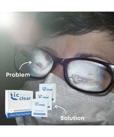 Iconic Clear Premium Antifog Wipes - 30ct Box (150 Uses) | Reusable & Long-lasting - Buy Online on GoSupps.com