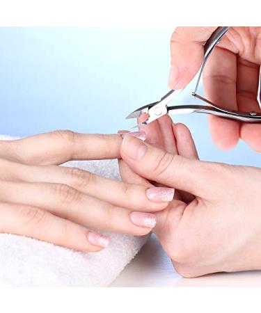 Stainless Steel Cuticle Nippers Set - 8-Piece Trimmer & Clipper for Manicure - Dead Skin Remover Scissors - Fingernails & Toenails - Silver - Buy Online on GoSupps.com