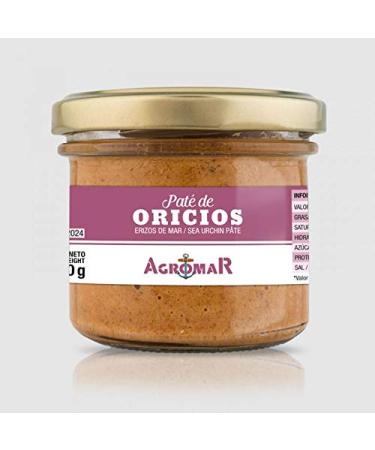 Sea Urchin pate spread (Pate de Oricios) by Agromar in a 3.5oz/100g glass jar .