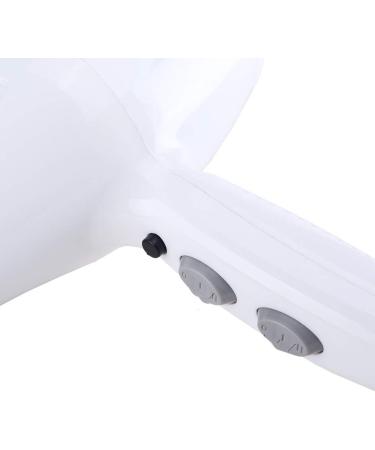 Professional Hair Dryer Salon Hairdryers 1600W with 2 Nozzles Lightweight Power Blow Dryer Fast Dry 2 Speed 3 Heat Cool Shot Setting Long Cable DC Motor Fast Drying Time and Frizz Free Shine White - Buy Online on GoSupps.com