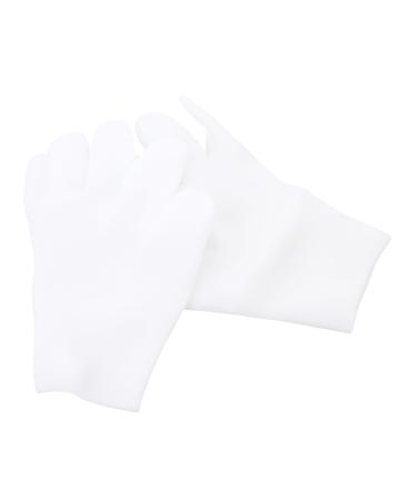 POPETPOP 1 Pair Moisturizing Gloves Cracked Hand Gloves Anti- Wrinkle Gloves Hand Softening Gloves Moisturizing Finger Gloves Black Cotton Gloves Women at Night White Cosmetic Sebs Miss