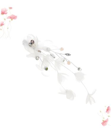 minkissy Comb hairstyles Women headpiece bridal hair comb handmade pearl hair comb DIY bridal headdress headwear rhinestone headpiece issue card girl child white Wedding - Buy Online on GoSupps.com