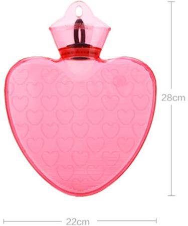 Buy GIVBRO Heart-Shaped PVC Hot Water Bottle - 1000 ml Smooth Double-Sided Design | Durable & Perfect for Pain Relief | International Shipping - Buy Online on GoSupps.com