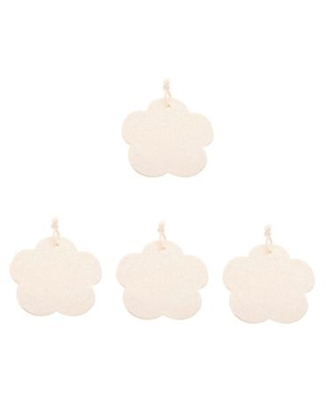 MERRYHAPY MERRYHAPY 4 Pieces Flower-shaped cotton loofah cartoon -luffas loofah sponge flower brush ball shower gel body wash bath loofah sponge for body bath loofah body scrubber