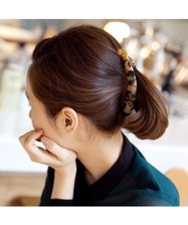 Meilliwish Noble Leopard Banana Hair Clip (BluePink) - Stylish Hair Accessory - Buy Online on GoSupps.com