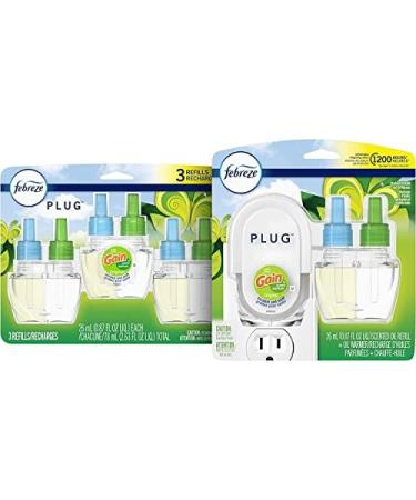 Febreze PLUG Gain Original Starter Kit & (4) .87 fl. oz. Oil Refills