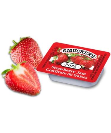  Strawberry Jelly Pack - 30 Snack Savvy Delights: 30 Strawberry Jam Cups - On-The-Go Portion Control Pack for Travelers & Meal Prep 30 Gobelet de Confiture au fraise Comes with 2 wooden Knives and a one of a kind Sticker by PaLiSoL CREATiONS!  - Buy Online on GoSupps.com