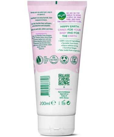 Happy Earth Baby&Kids Oil Washing Gel Shower gel children Bath oil 100 Natural Ingredients & Vegan Soapfree 200 ML - Buy Online on GoSupps.com